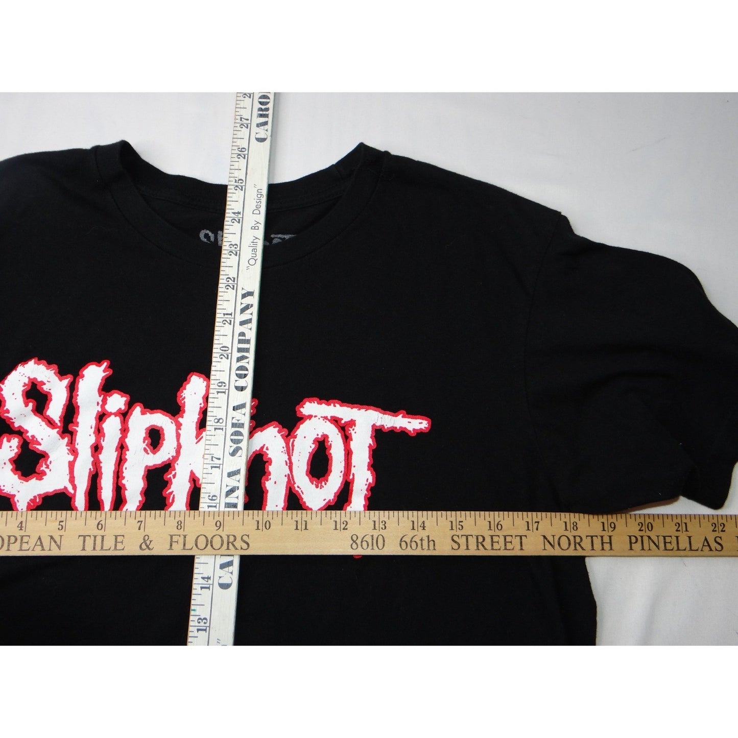 Slipknot Black T Shirt Graphic Band Logo Women's Size Large