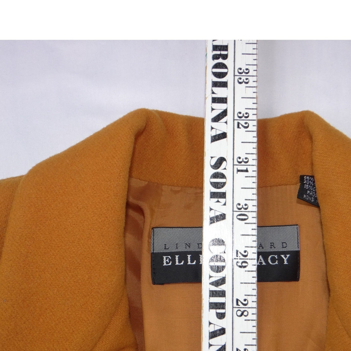 Linda Allard Ellen Tracy Mustard Yellow Wool Cashmere Blazer Jacket Size 611