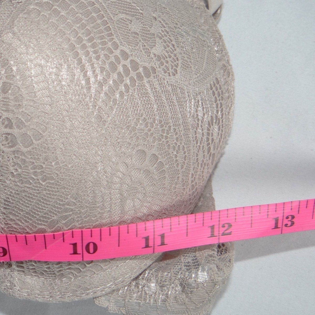 Floral Lace Underwire Bra Beige Taupe Padded Adjustable Straps 36C RN1463423