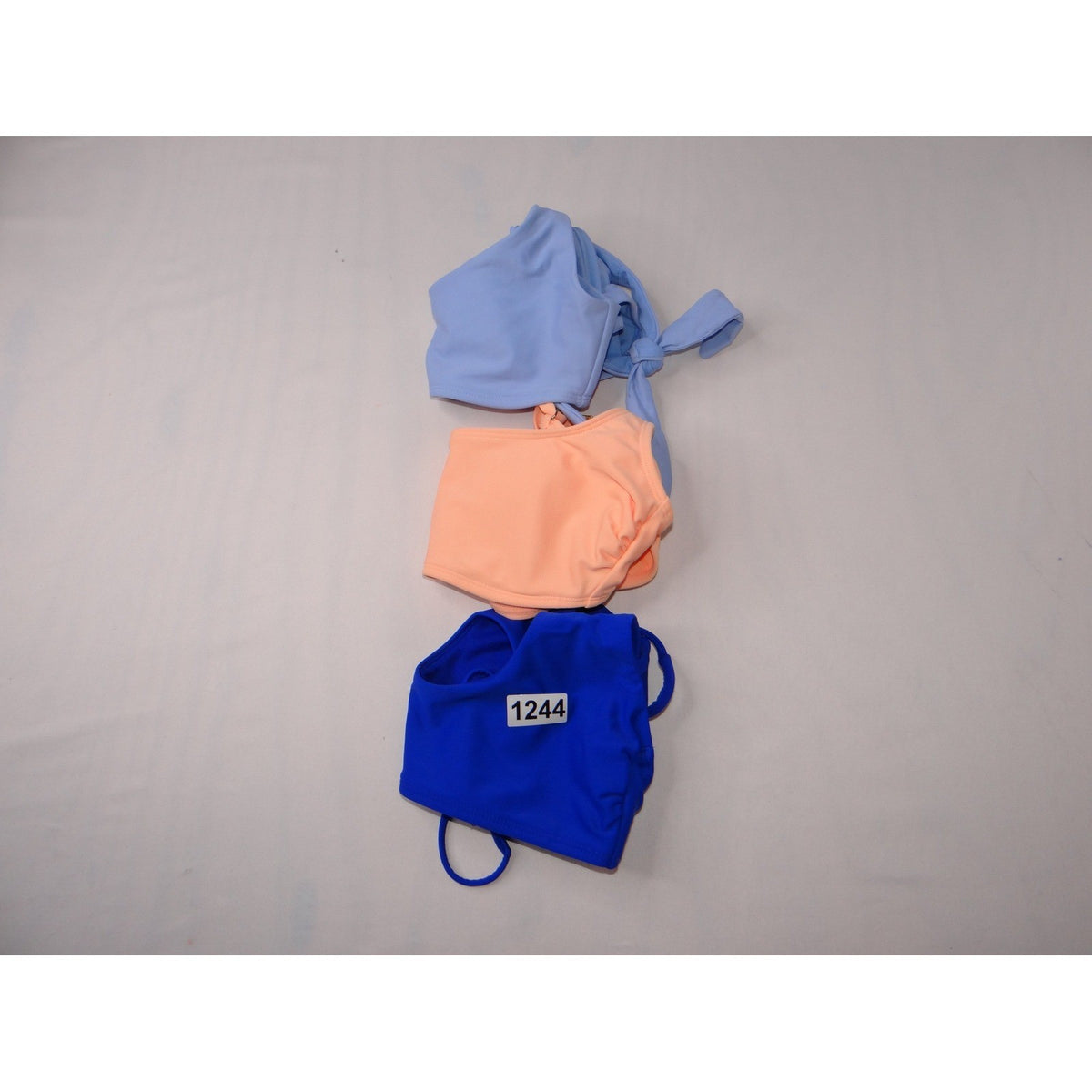 Bikini Tops Lot Set of 3 Sz S Blue Peach Light Blue Swimsuit Beach Pool Swim16