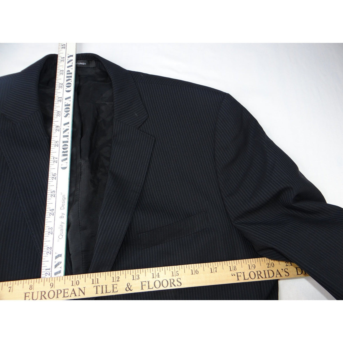 HUGO BOSS Men's Charcoal Pinstripe Super 120 Wool Blazer Jacket 42L Turkey8