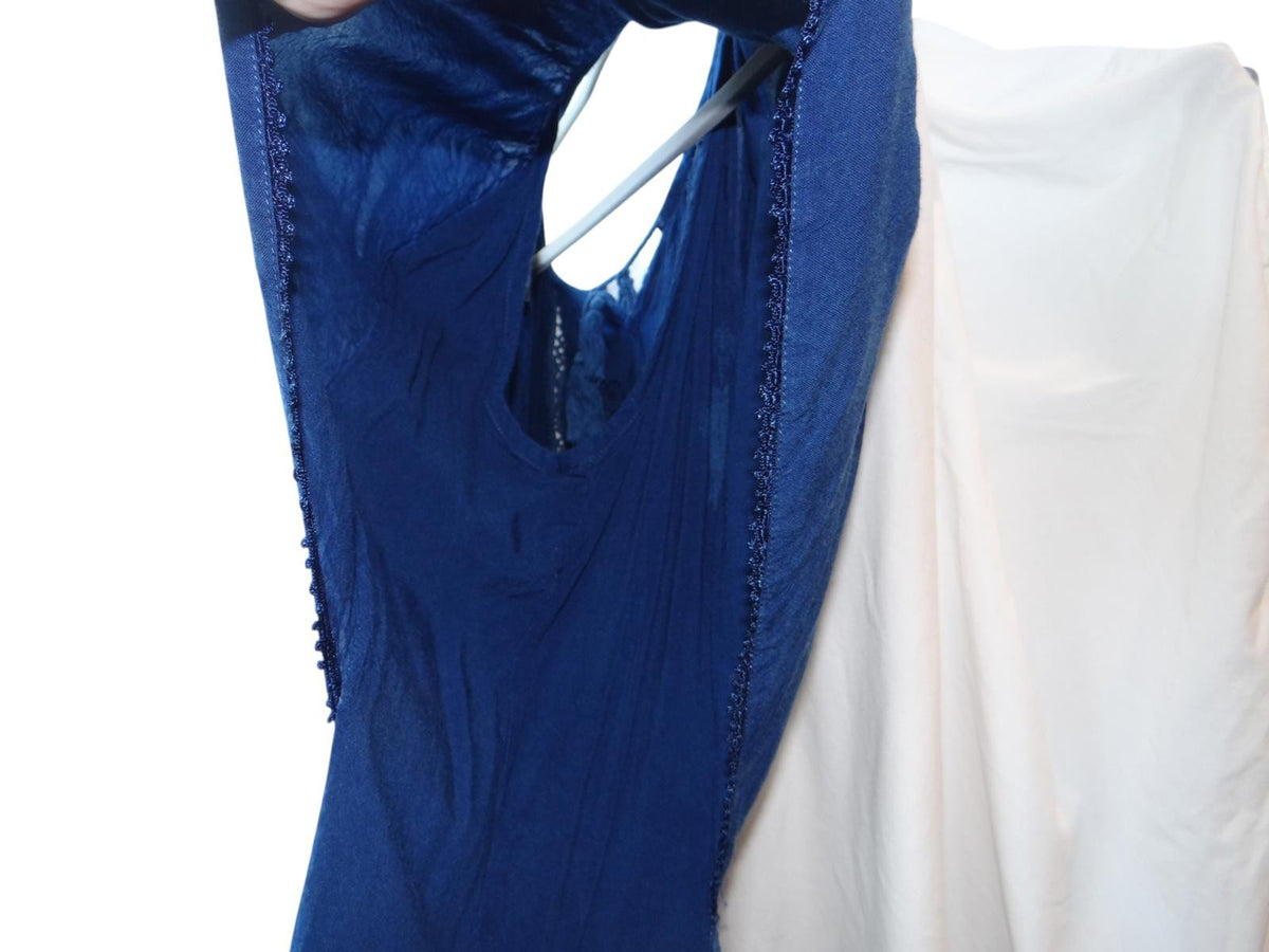 Studio West Women's Embroidered Top Stylish Blue Rayon Blouse4