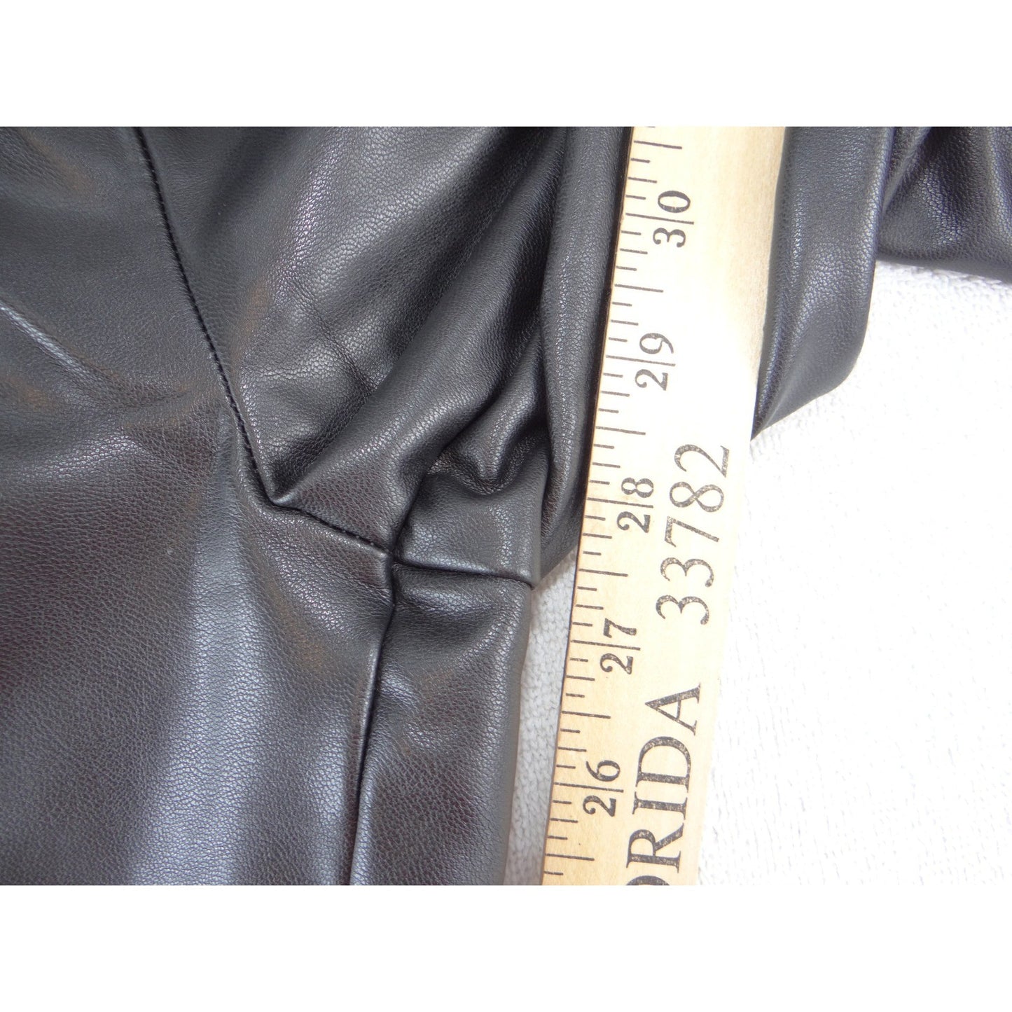 Stork & Babe Womens Maternity Faux Leather Leggings Black Skinny Size S/P 25981