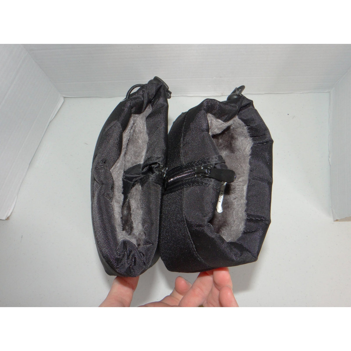 Dream Pairs Kids Black Insulated Waterproof Snow Boots Faux Fur Lined Size 35
