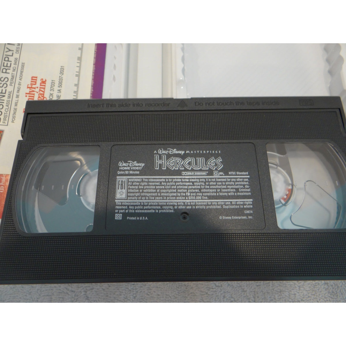 Disney Hercules VHS 1998 Masterpiece Collection Clamshell Case G Rated
