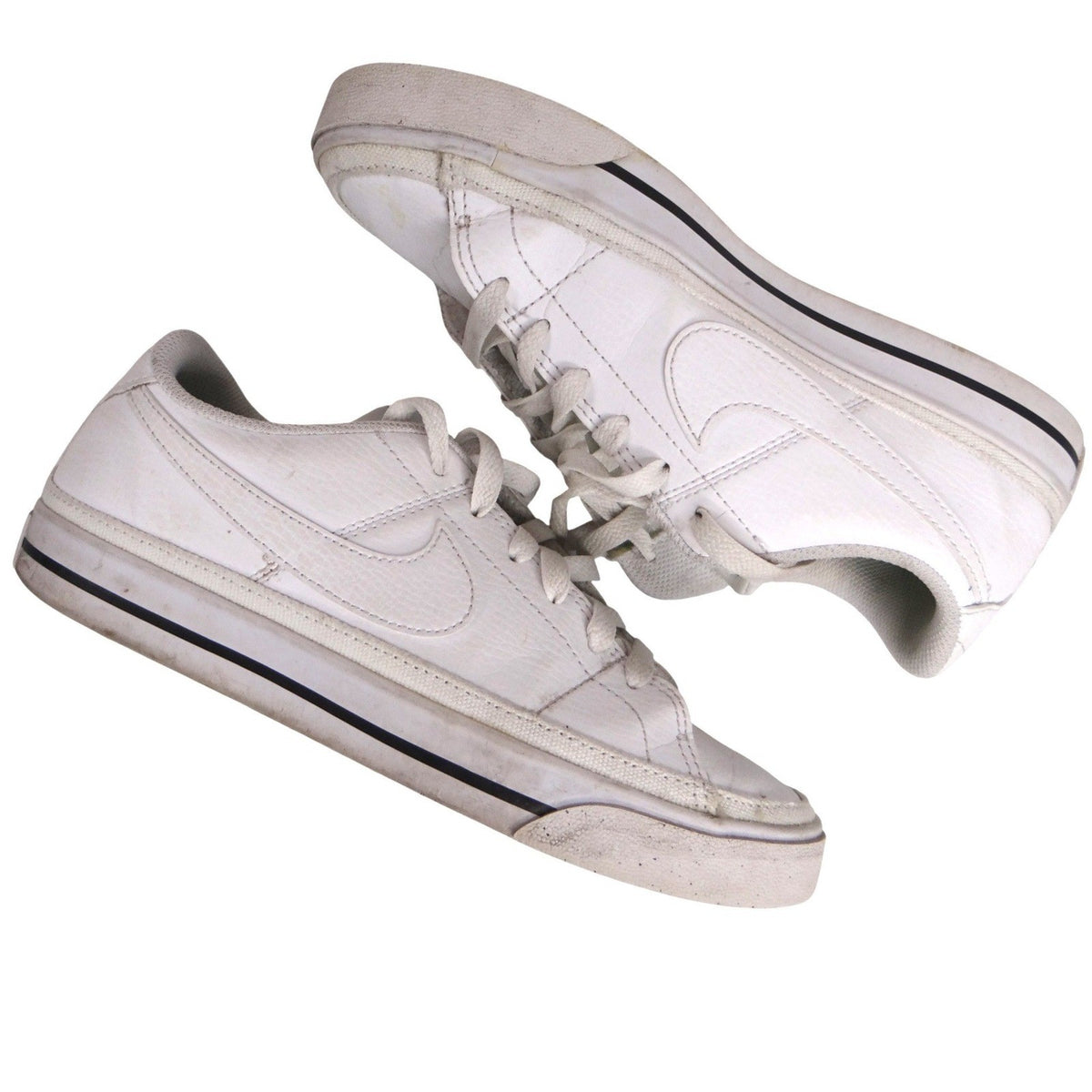 Nike Sport Shoes DH3161 101 White Lace Up Sneakers Youth Size 6.50