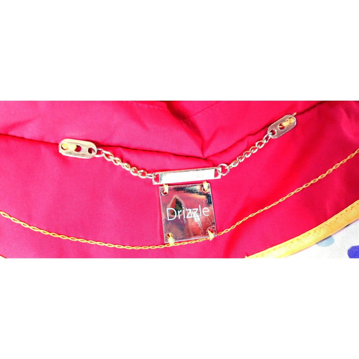 Vintage Drizzle Women's Red Hooded Belted Trench Coat Rain Jacket Size 14R5