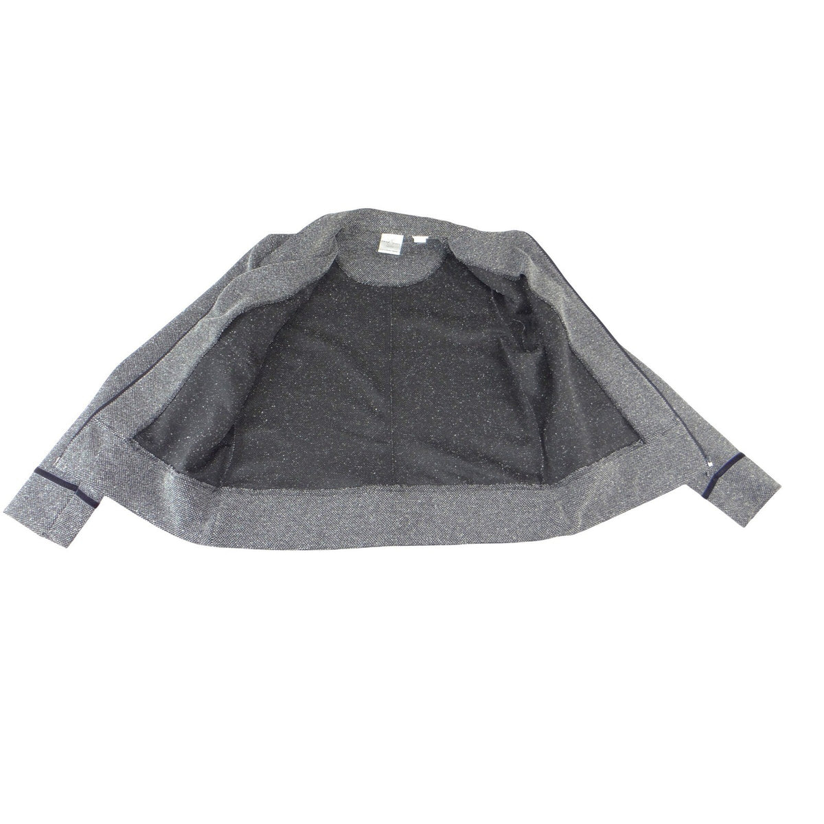 Emma James Petite Grey Textured Zip Up Jacket Liz Claiborne Size P1