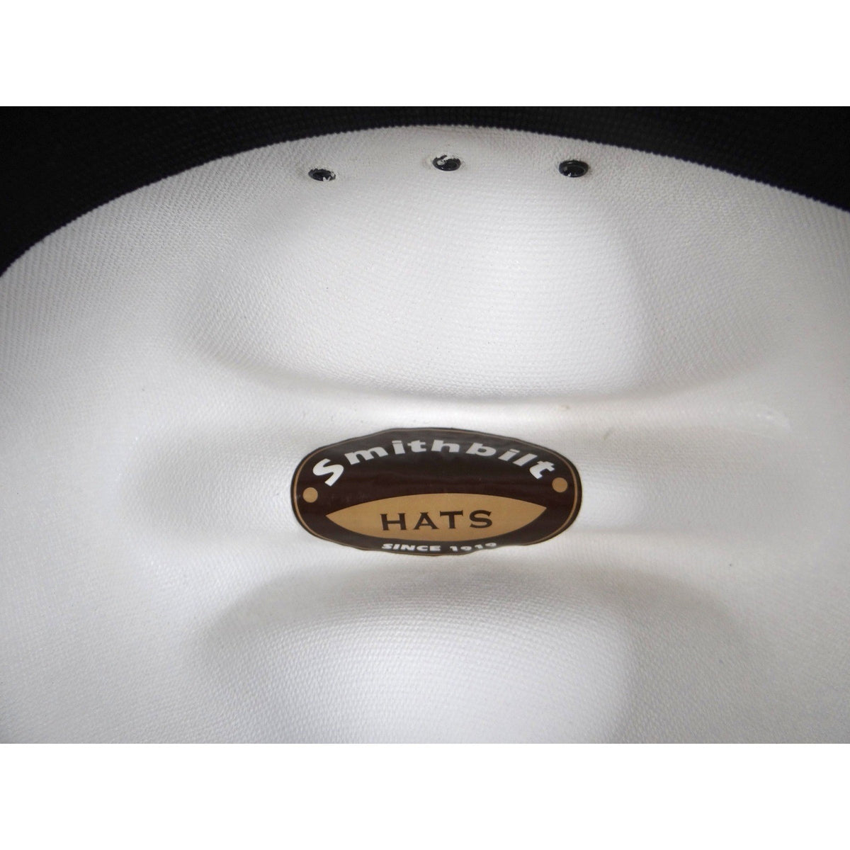 Smithbilt White Straw Cowboy Hat Cattleman Crease Wide Brim Western Hat 21825
