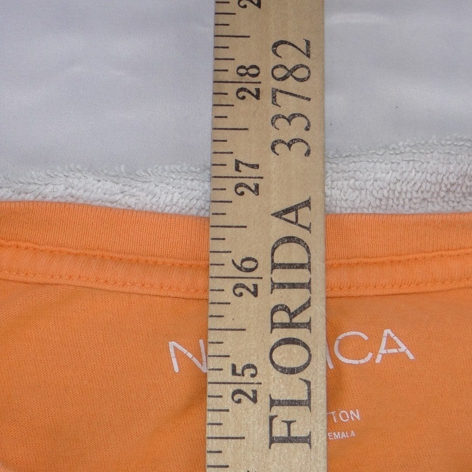 Nautica Sailing Graphic T Shirt Mens XL Orange Coast to Coast Cotton Crewneck5