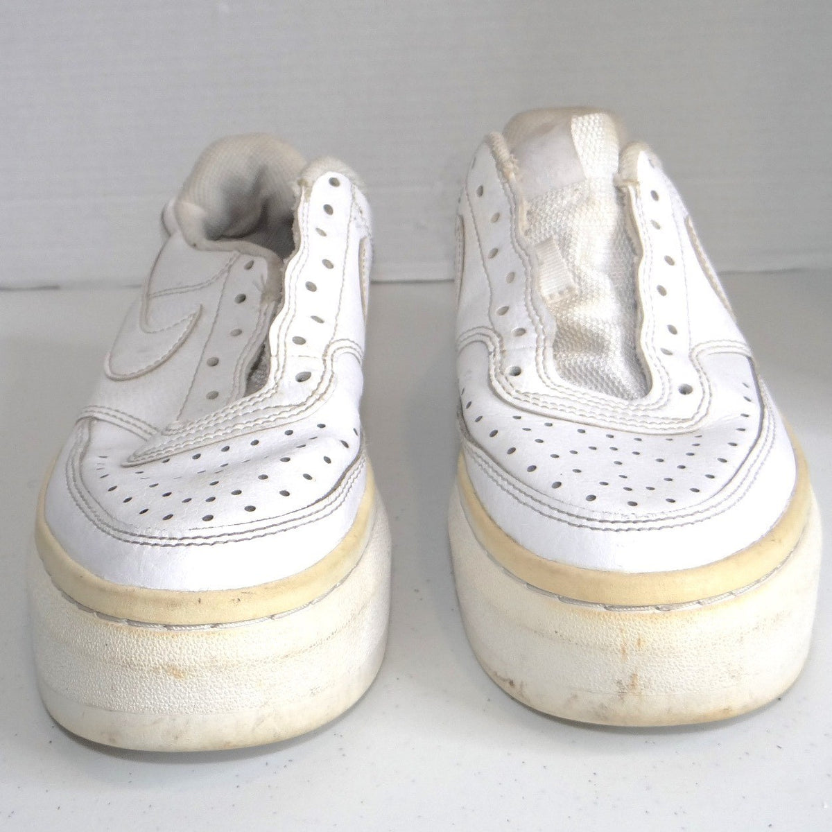 Nike Court Vision Alta Womens 8 White Platform Sneakers Rainbow Logo3