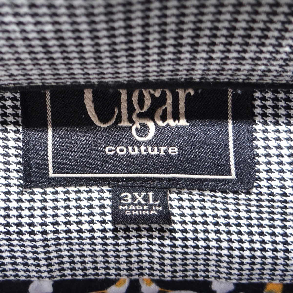 Cigar Couture Mens 3XL Button Down Shirt Black Multi Color Skull Floral Print