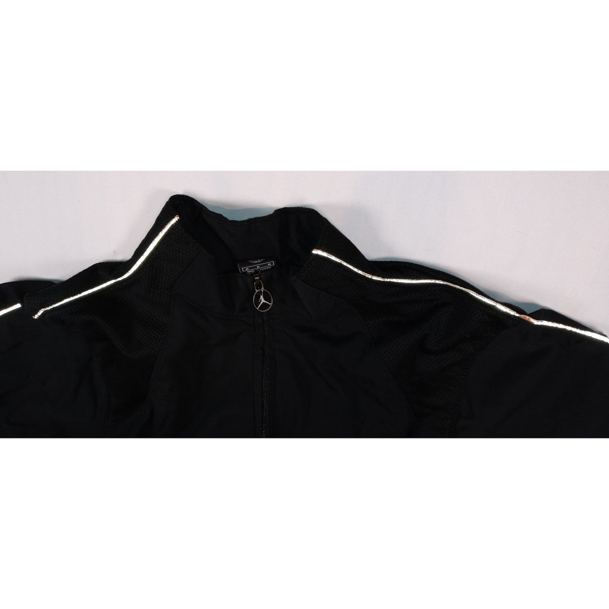 Jordan Black Track Jacket Reflective Stripe Full Zip Men's Medium Athletic17