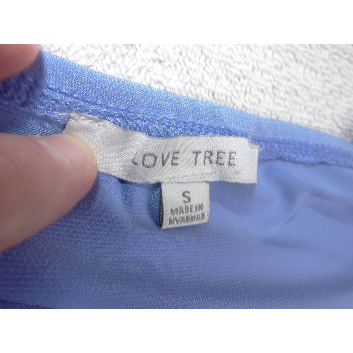 Love Tree Womens Periwinkle Blue Wide Leg Spaghetti Strap Jumpsuit Small 35341