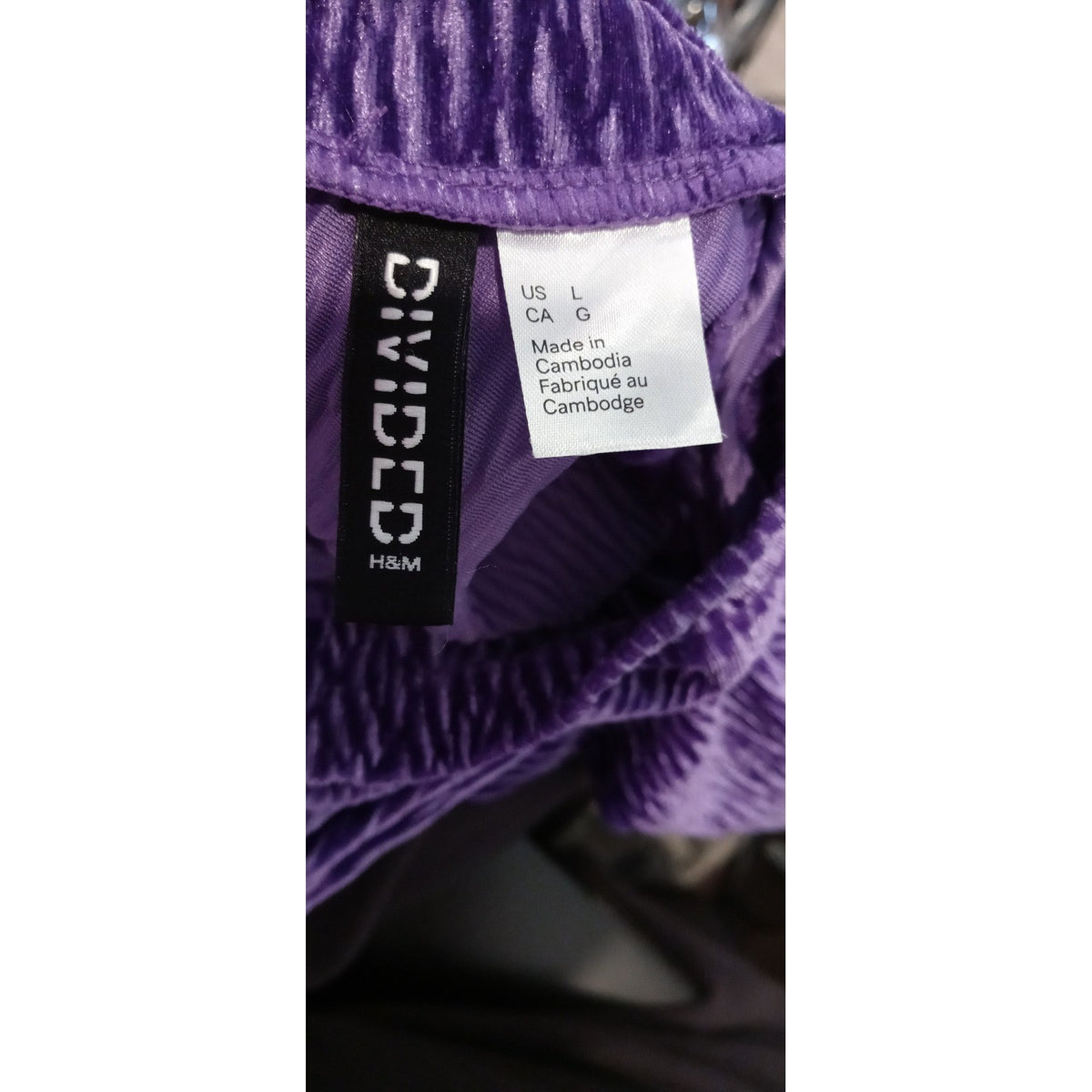 H&M Divided Purple Textured Mock Neck Long Sleeve Mini Dress Size L