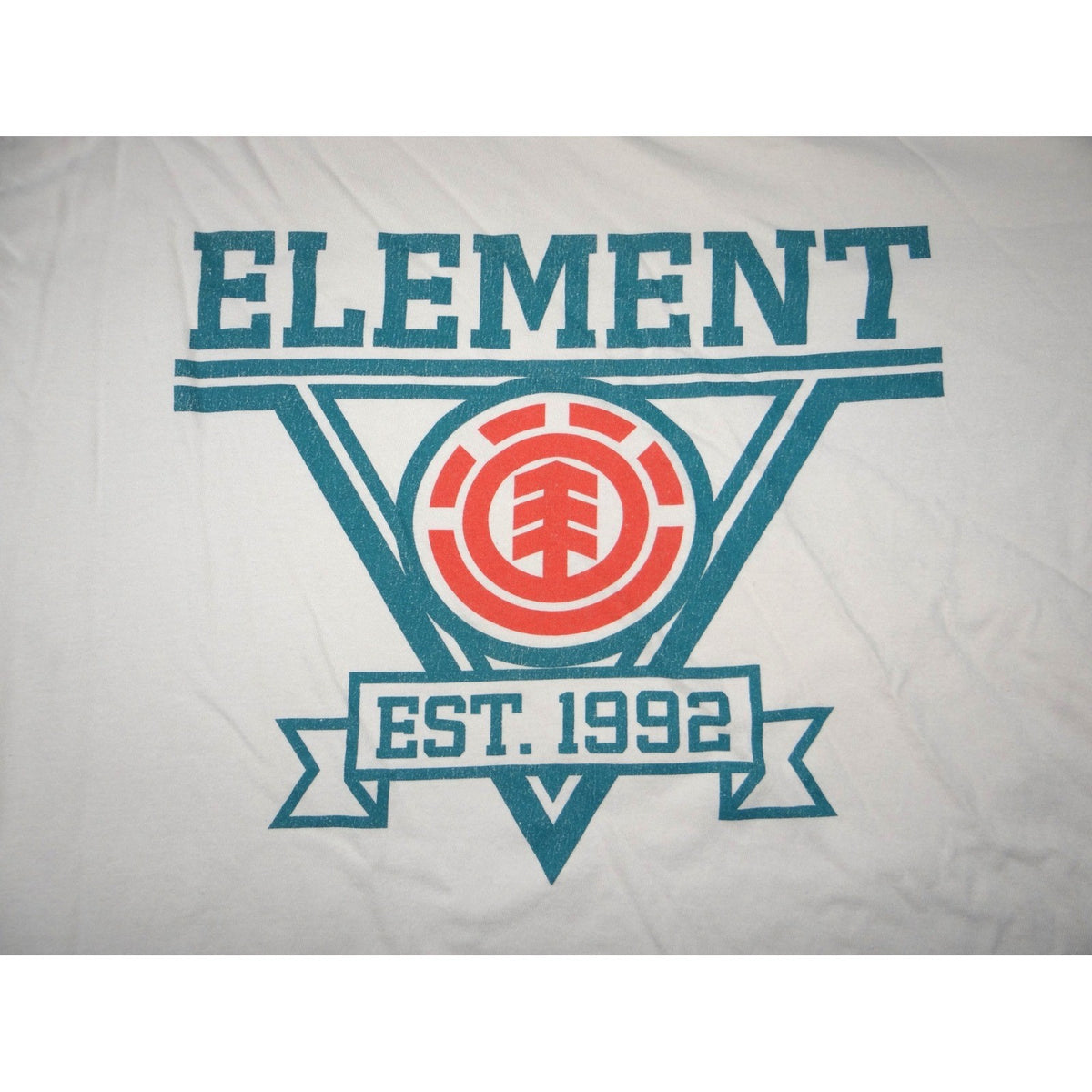 Element Organic Cotton T Shirt Men's XL Beige Graphic Tee Est 1992