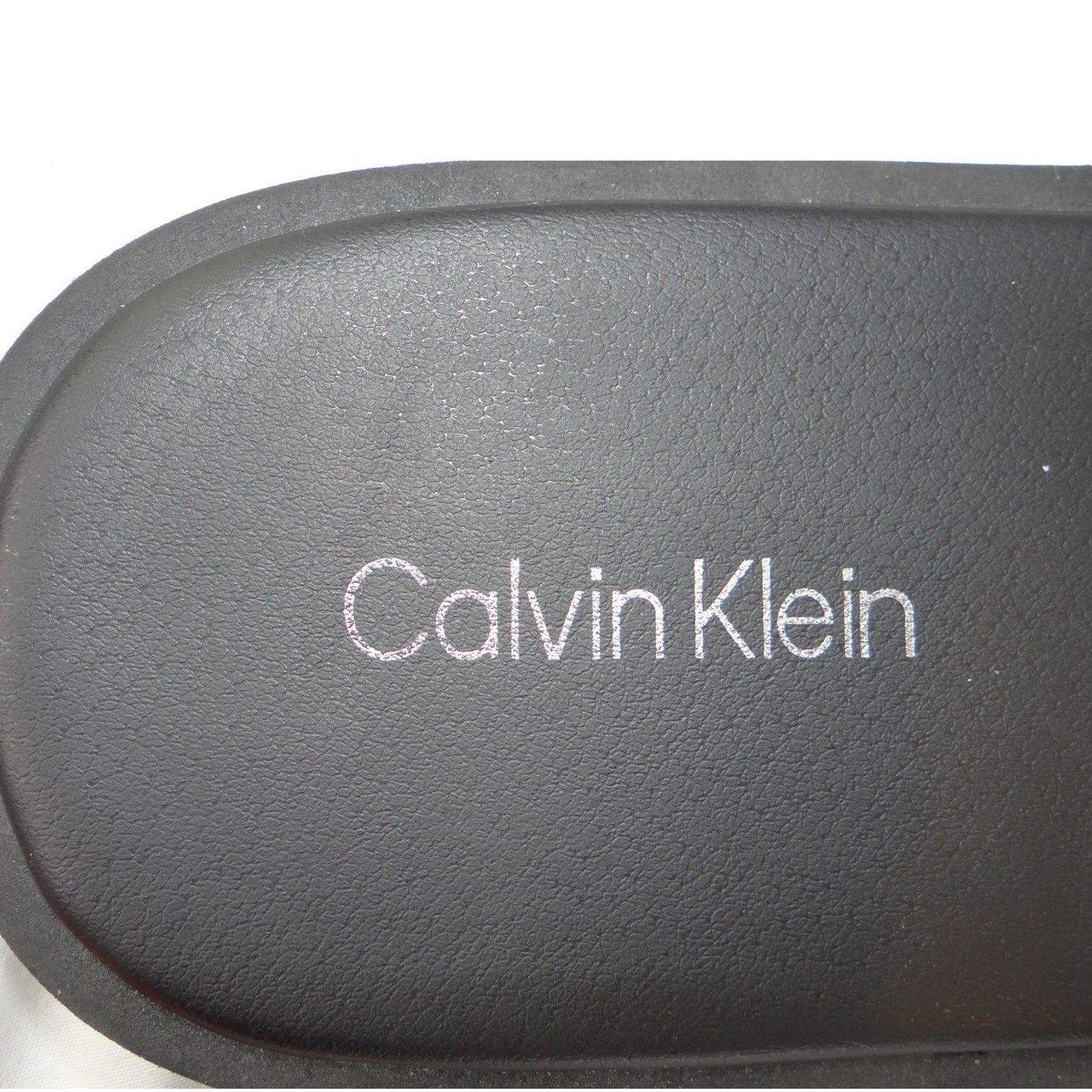 Calvin Klein Mens Black Micro Perforated Slide Sandals Size 12 US 46 EUR7