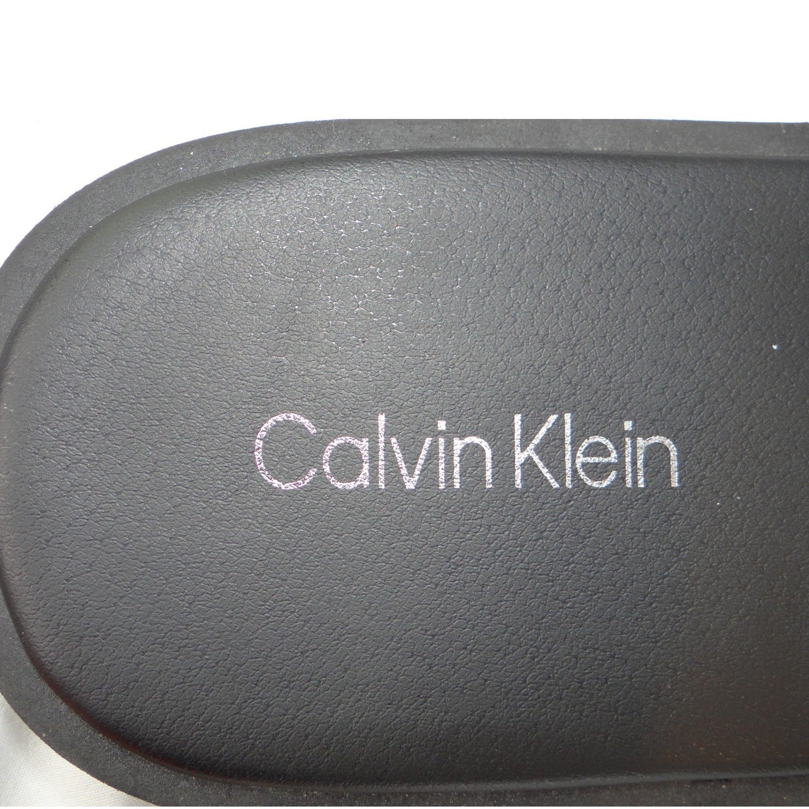 Calvin Klein Mens Black Micro Perforated Slide Sandals Size 12 US 46 EUR7