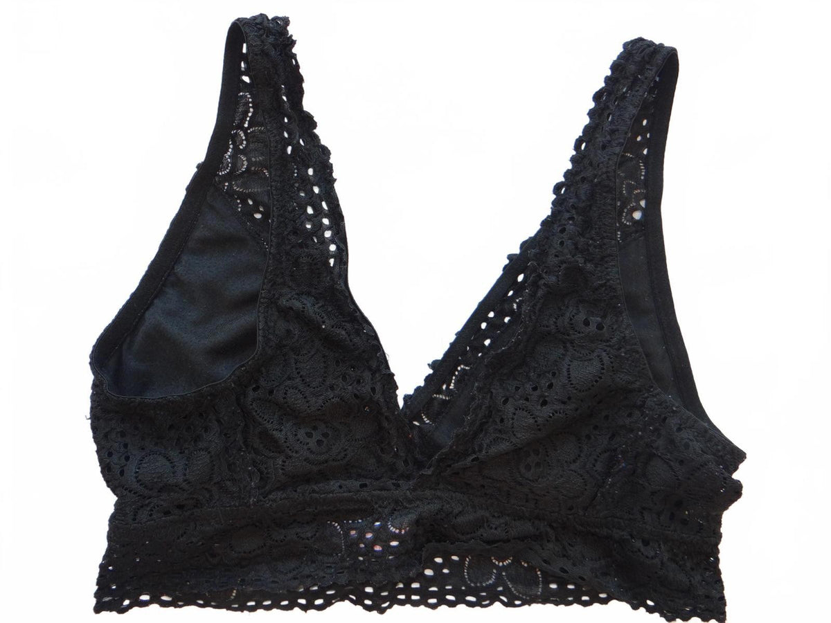 No Boundaries Black Lace Bralette Size Large