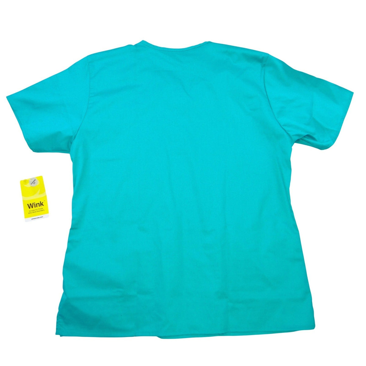 NWT-Wink Womens Classic Fit V-Neck Scrub Top Teal Blue Medium4