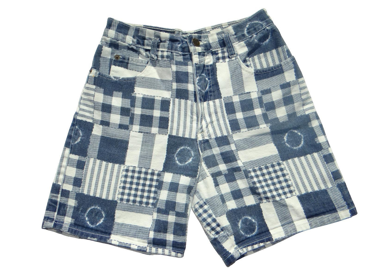 Women's Patchwork Pattern Casual Shorts XXS Size 0-2