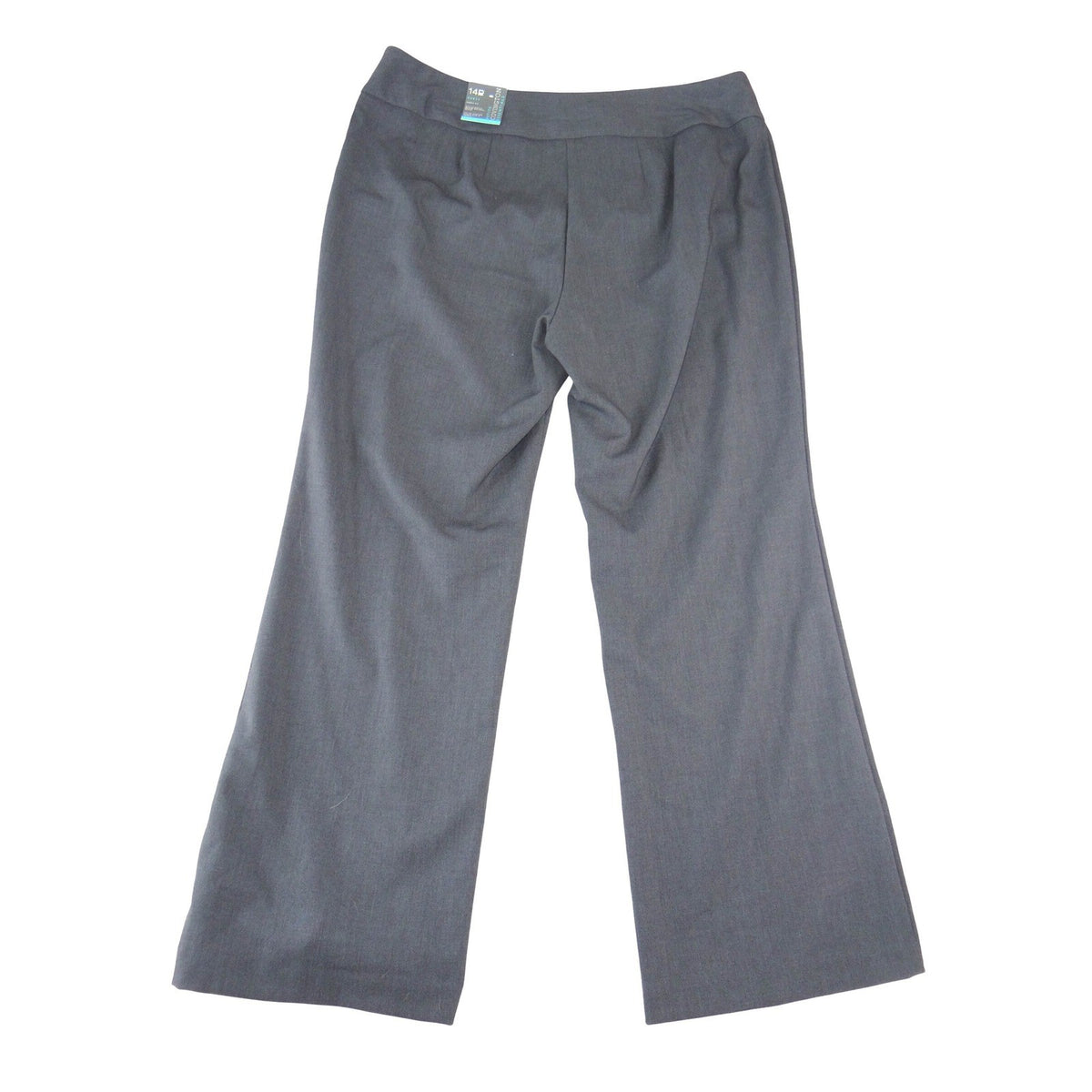 NWT Covington Essentials Petite Curvy Fit Wide Leg Dress Pants Gray 14P6