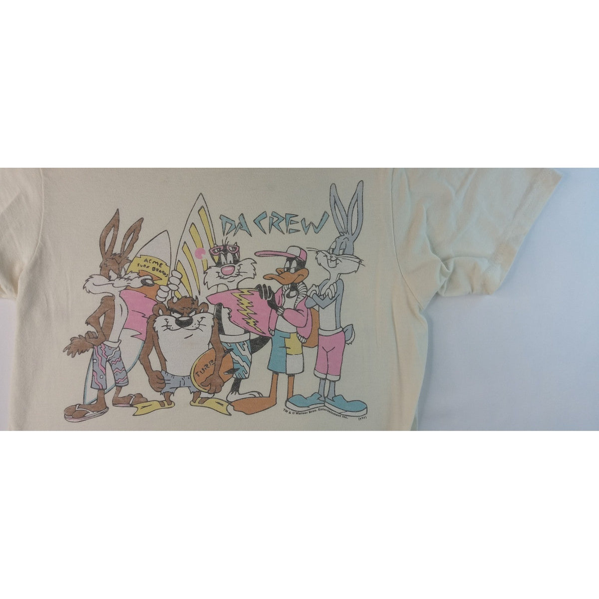Vintage Looney Tunes Crew Graphic T Shirt Women's Cream Bugs Bunny Daffy Duck5