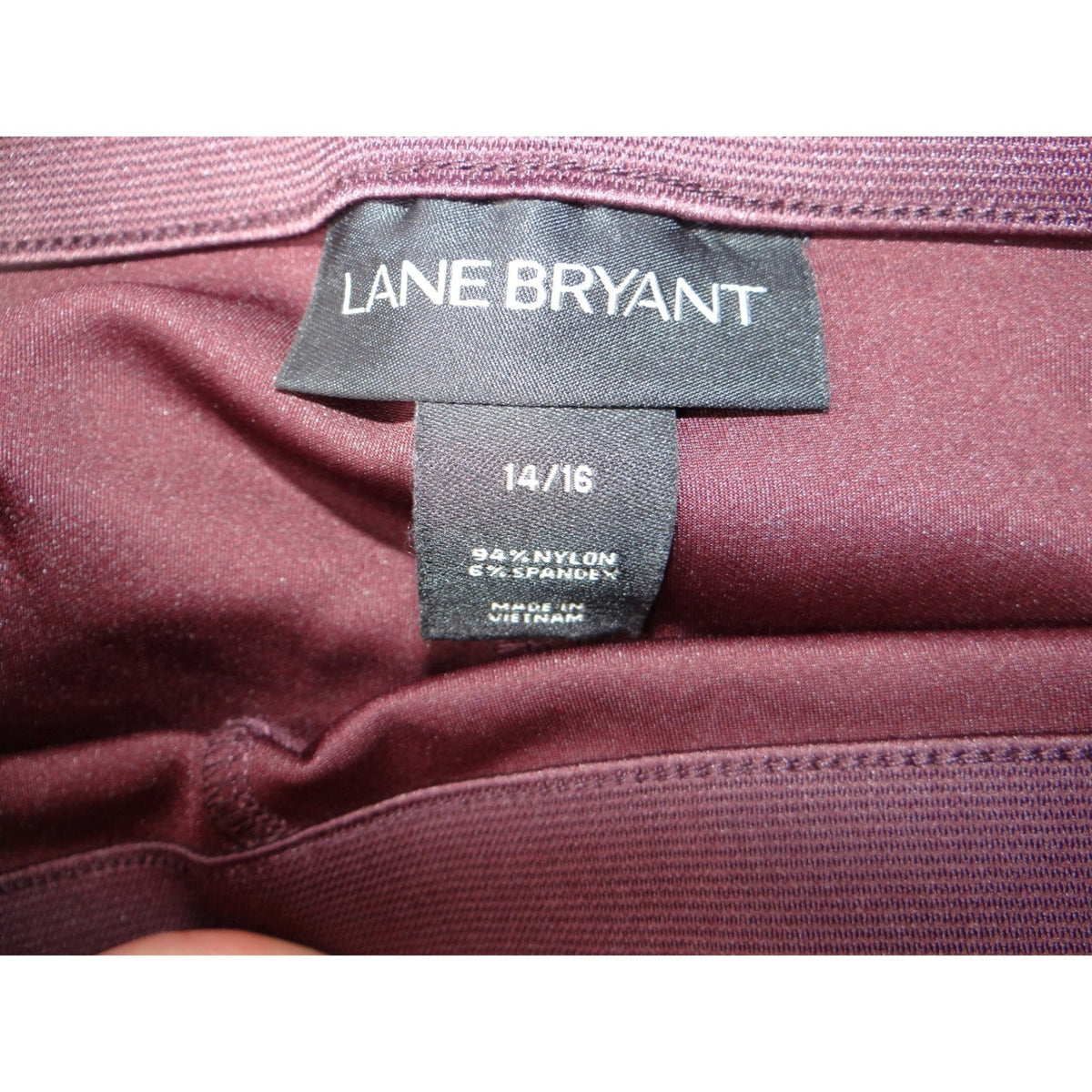 NWT-Lane Bryant Burgundy Legging Pants Women Size 14 16 Comfort Stretch Casual1