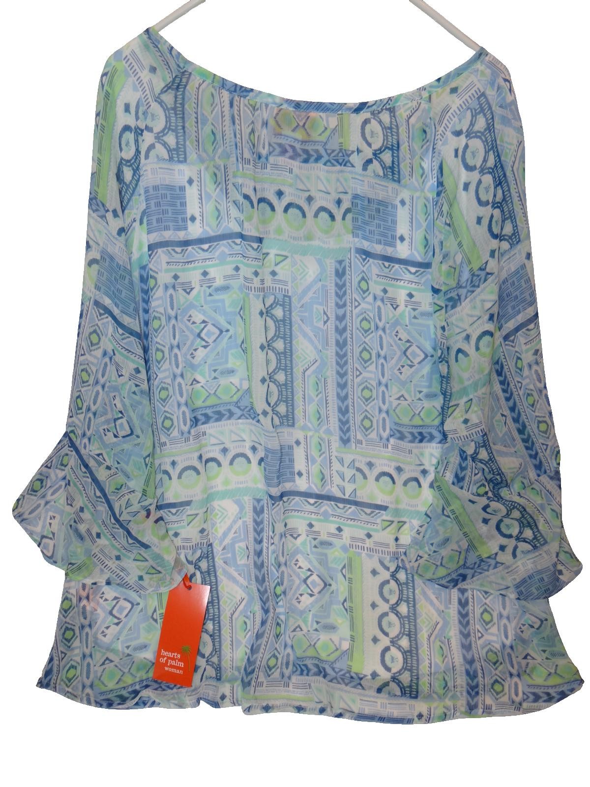Hearts of Palm Woman Women's Patterned Blouse NWT0