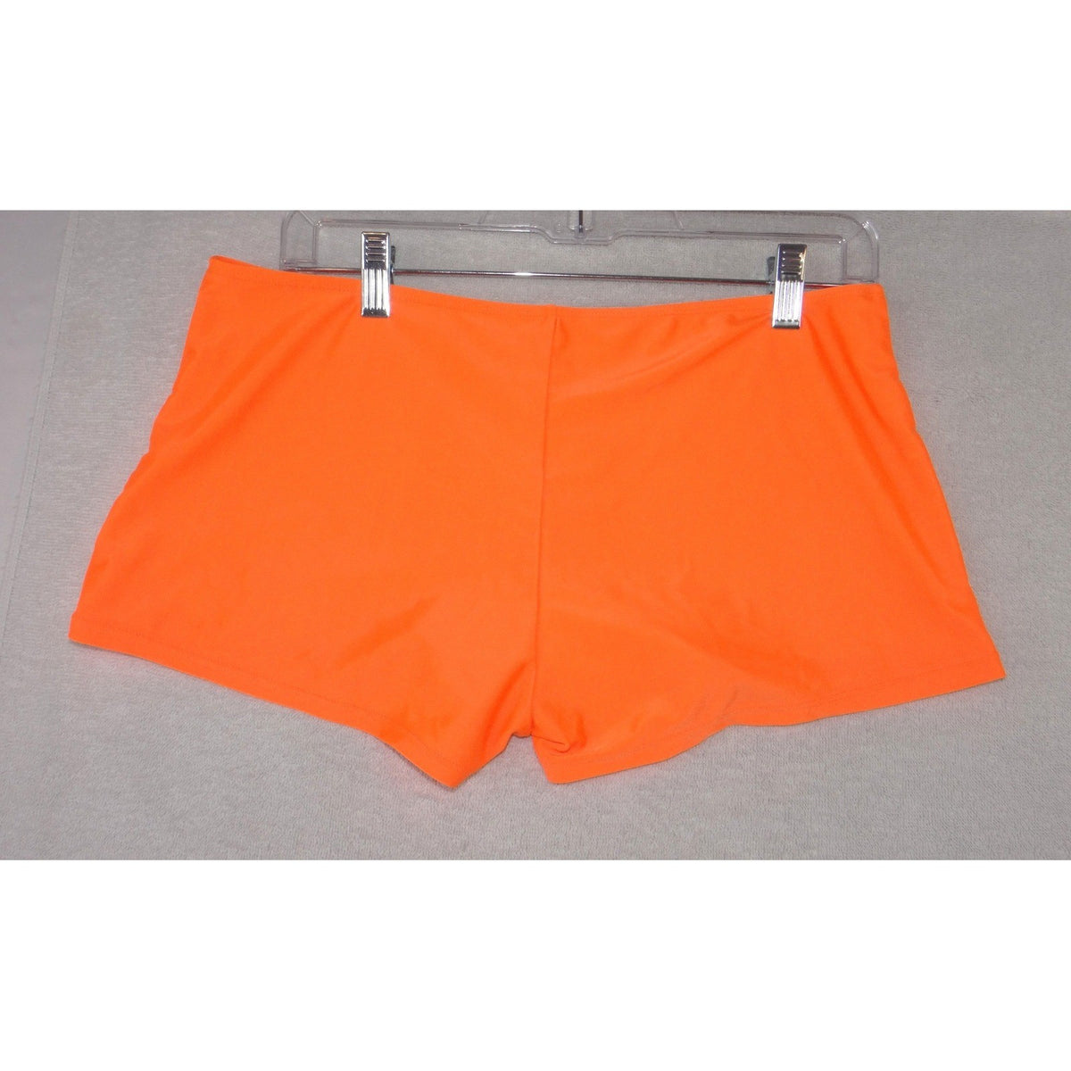 Womens Neon Orange Swim Shorts Boyleg Athletic Bottoms Size L2