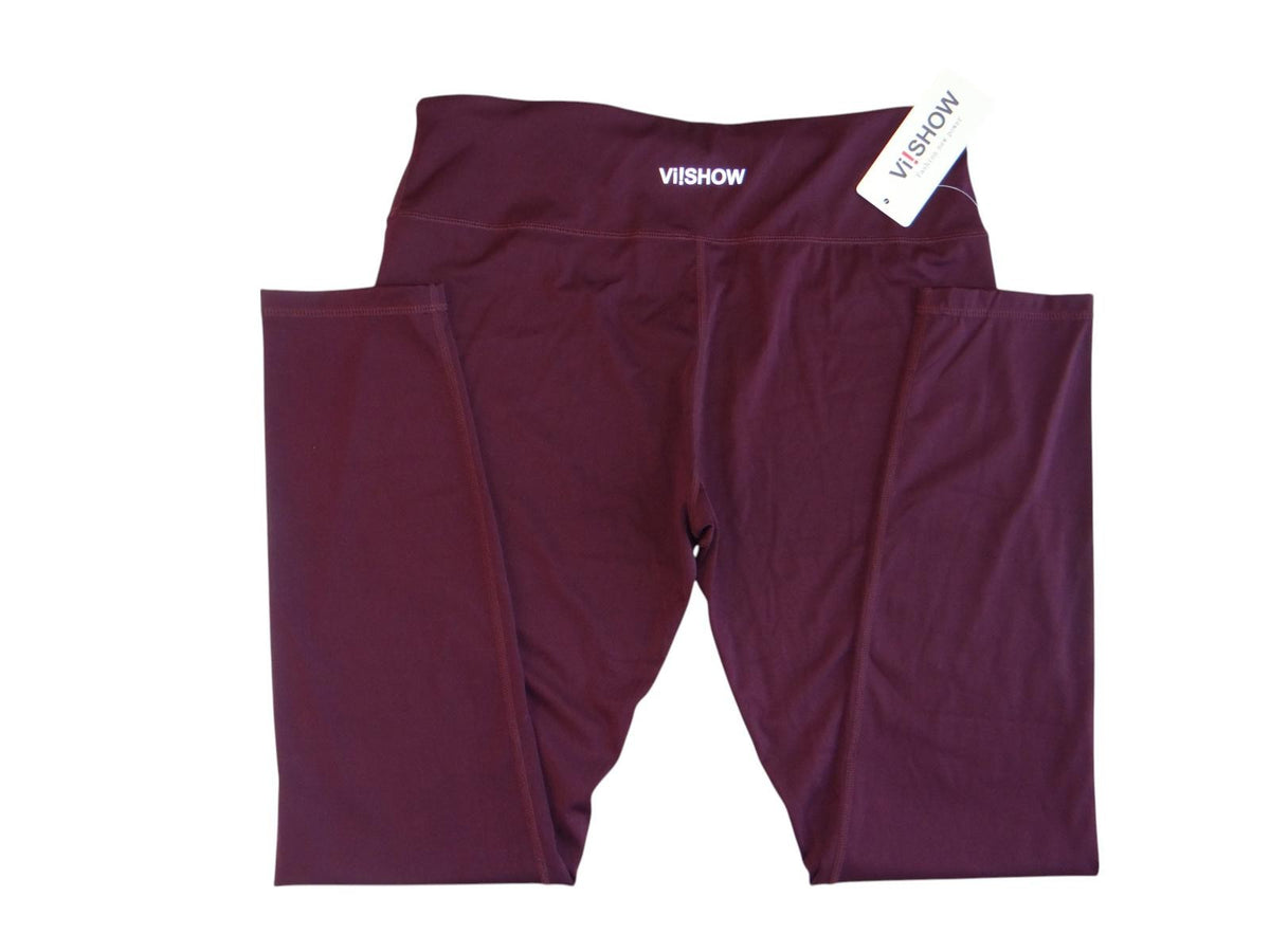 VISHOW Women's Burgundy Leggings - XL