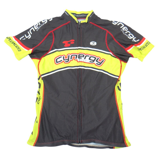 Sugoi Cynergy Cycles Mens Cycling Jersey Black Neon Yellow Full Zip Medium0