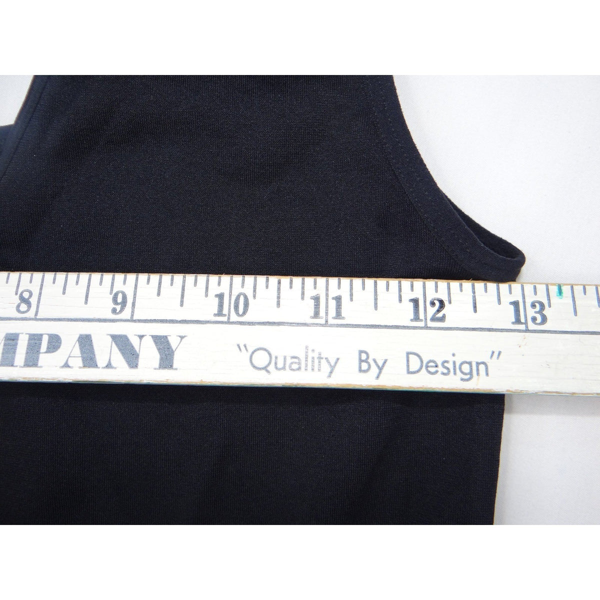 Womens Black V Neck Sleeveless Tank Top Basic Layering Seamless Fit M