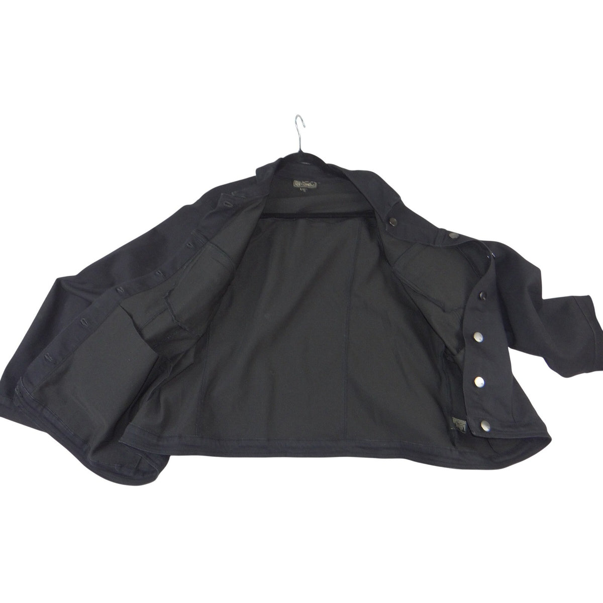 DG2 Diane Gilman Black Denim Trucker Jacket Plus Size 3X Solid Twill Outerwear2
