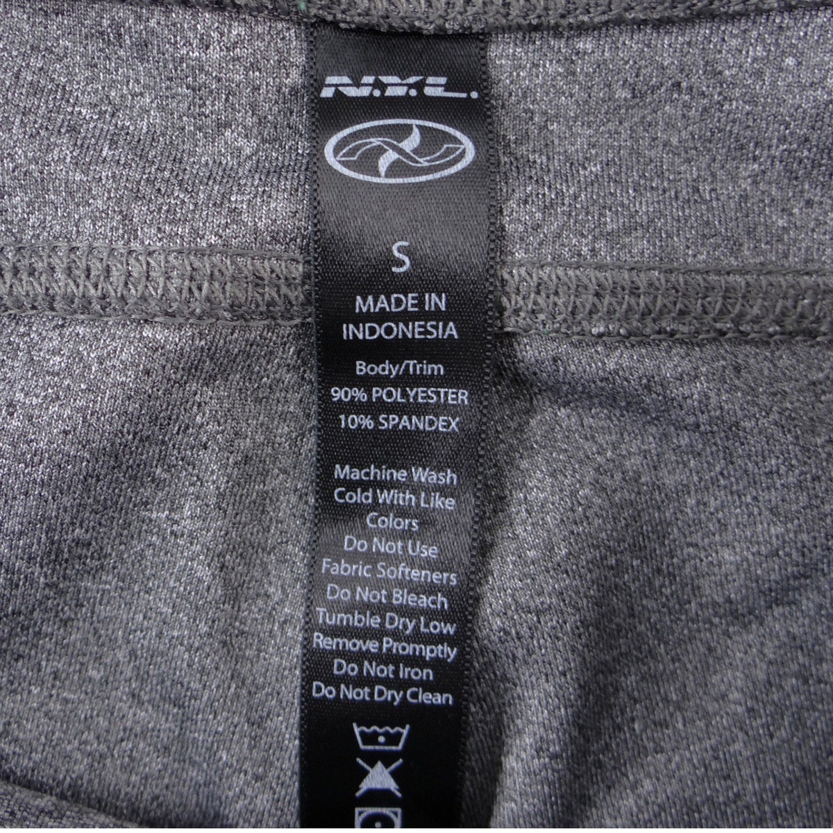 NYL Womens Charcoal Heather Grey High Rise Reflective Athletic Bike Shorts Small1