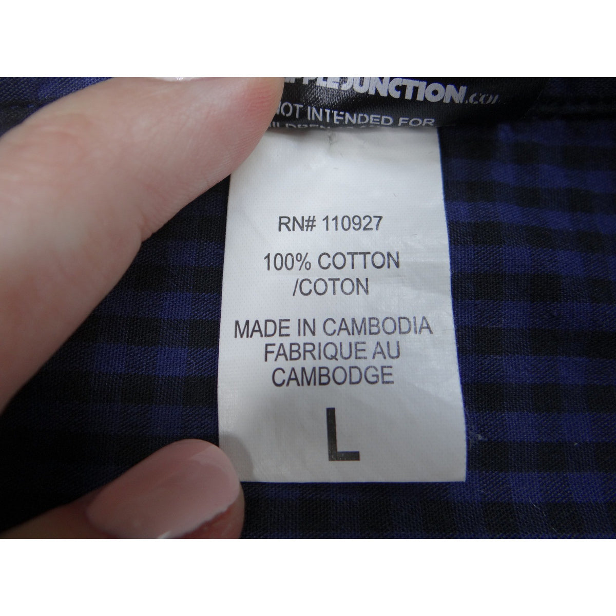 Vintage PlayStation Mens Large L Button Down Shirt Gingham Check Short Sleeve.