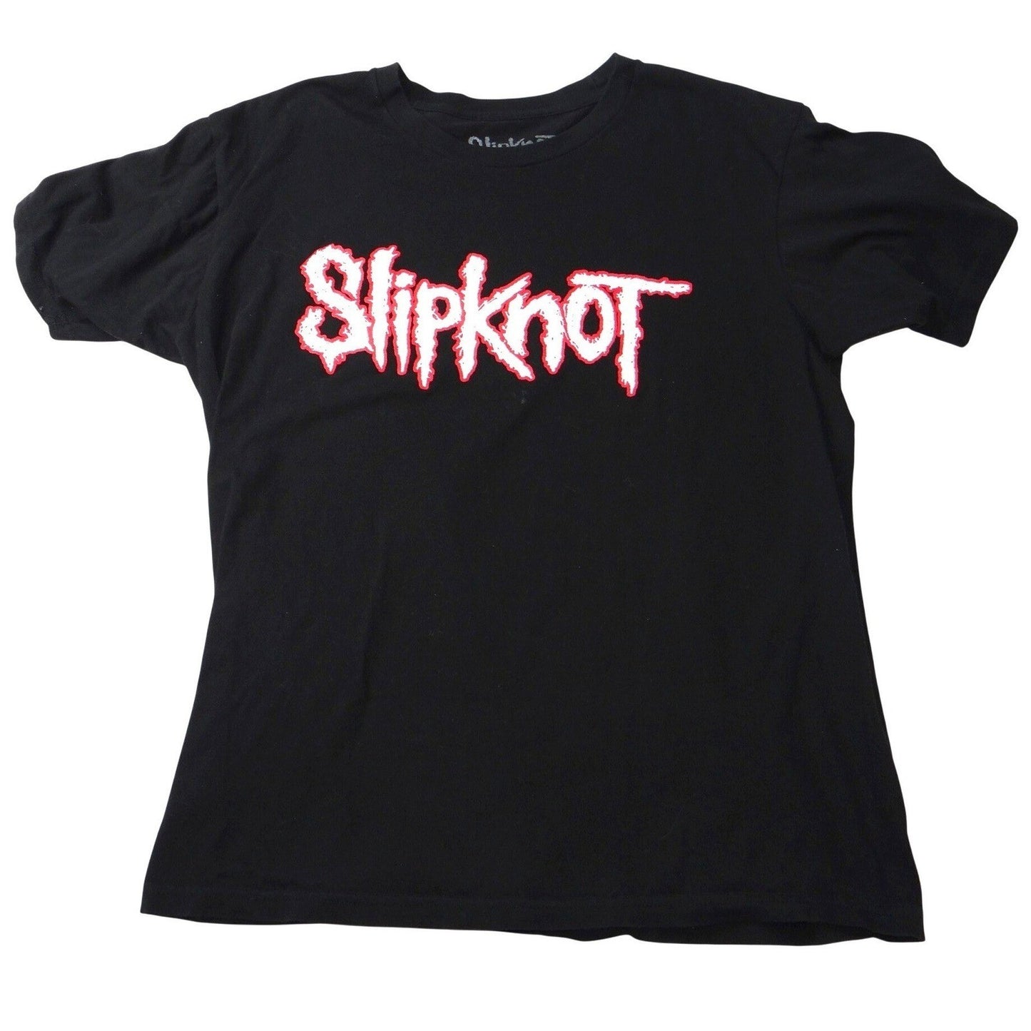 Slipknot Black T Shirt Graphic Band Logo Women's Size Large