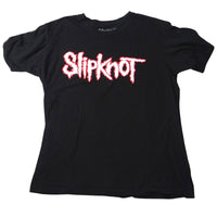 Slipknot Black T Shirt Graphic Band Logo Women's Size Large