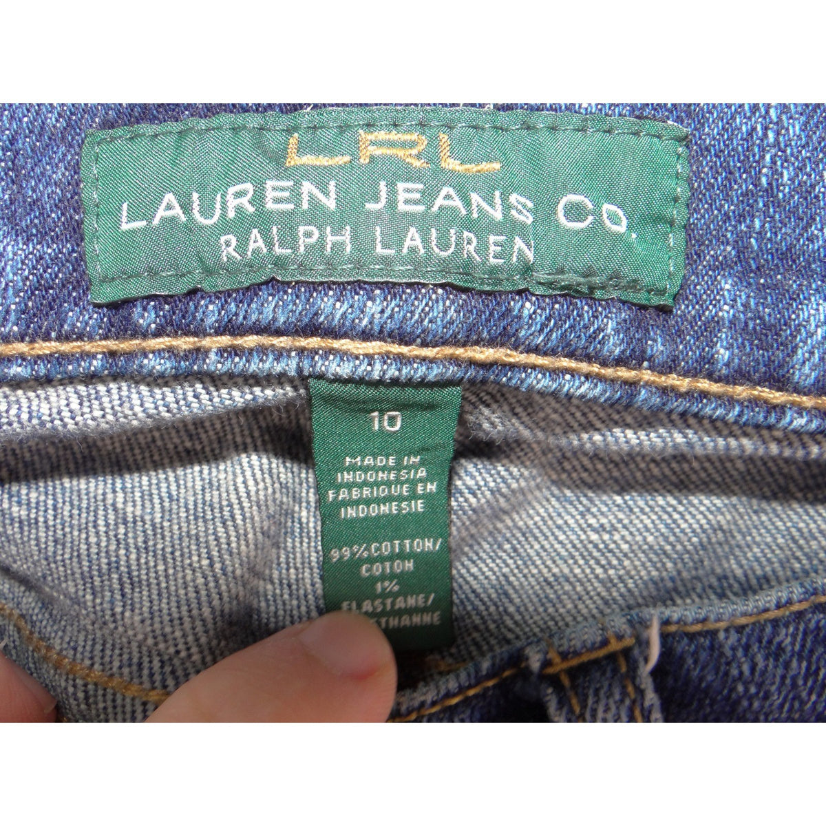 Lauren Ralph Lauren Jeans Co Womens 10 Blue Bootcut Denim Pants Mid Rise 39902