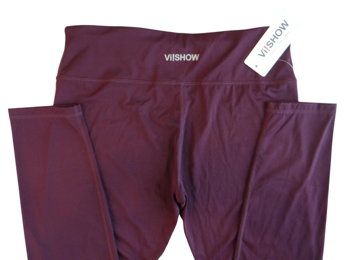 VISHOW Women's Burgundy Leggings - XL