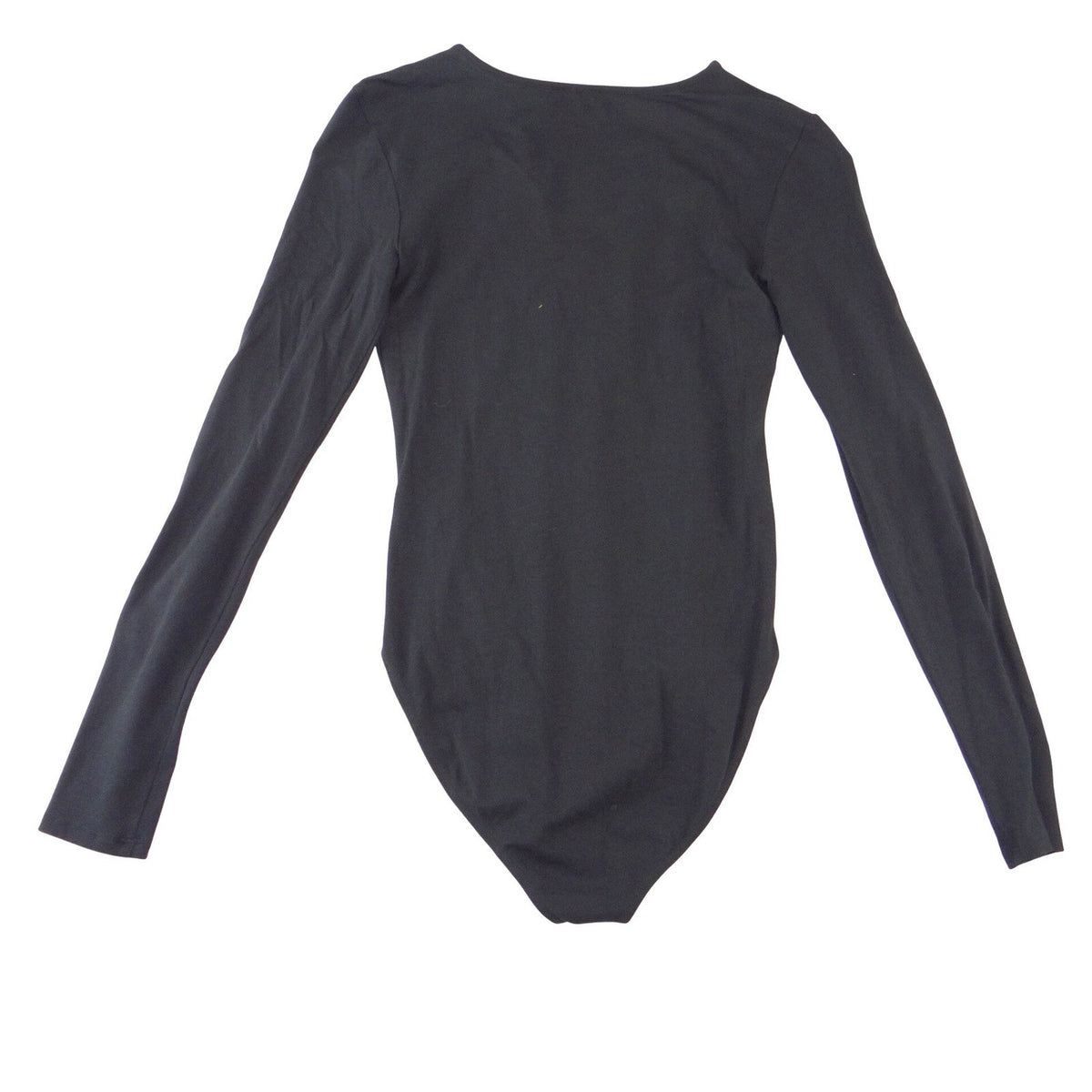 Express Womens Black Lace V-Neck Long Sleeve Snap Bottom Bodysuit Size S