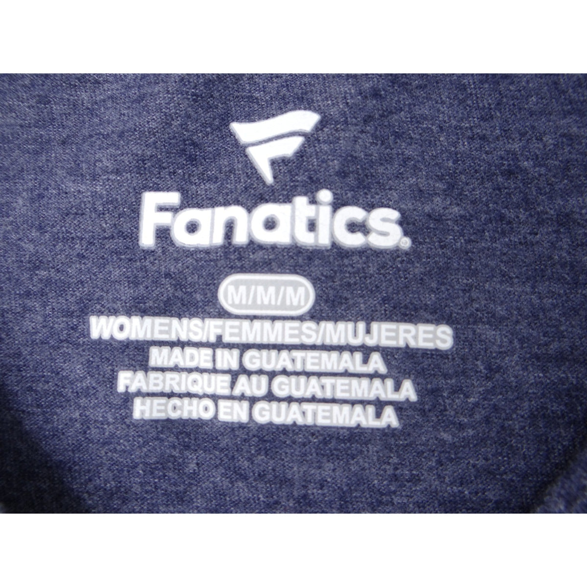 Fanatics Womens Navy Cleveland Indians V Neck T Shirt Size Medium MLB