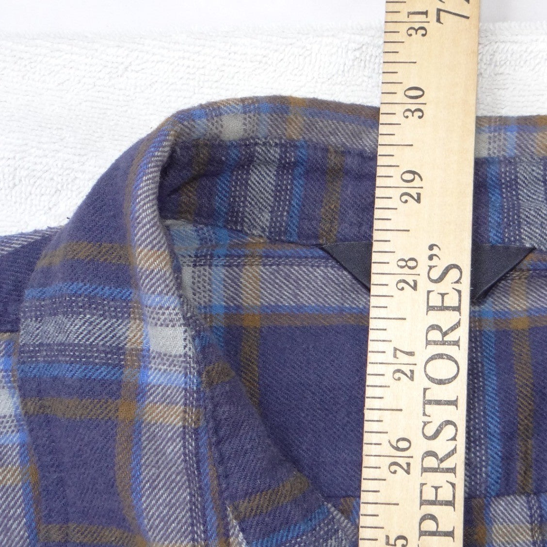 Eddie Bauer Mens Large Blue Plaid Flannel Button Up Shirt Long Sleeve Gorpcore4
