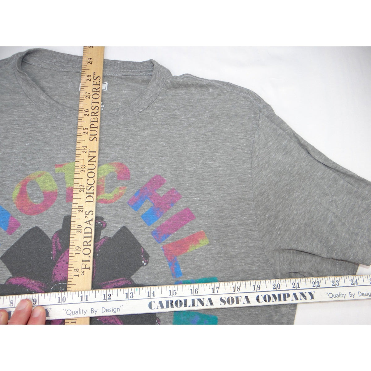 Red Hot Chili Peppers Graphic T Shirt Octopus Logo Gray Mens Large