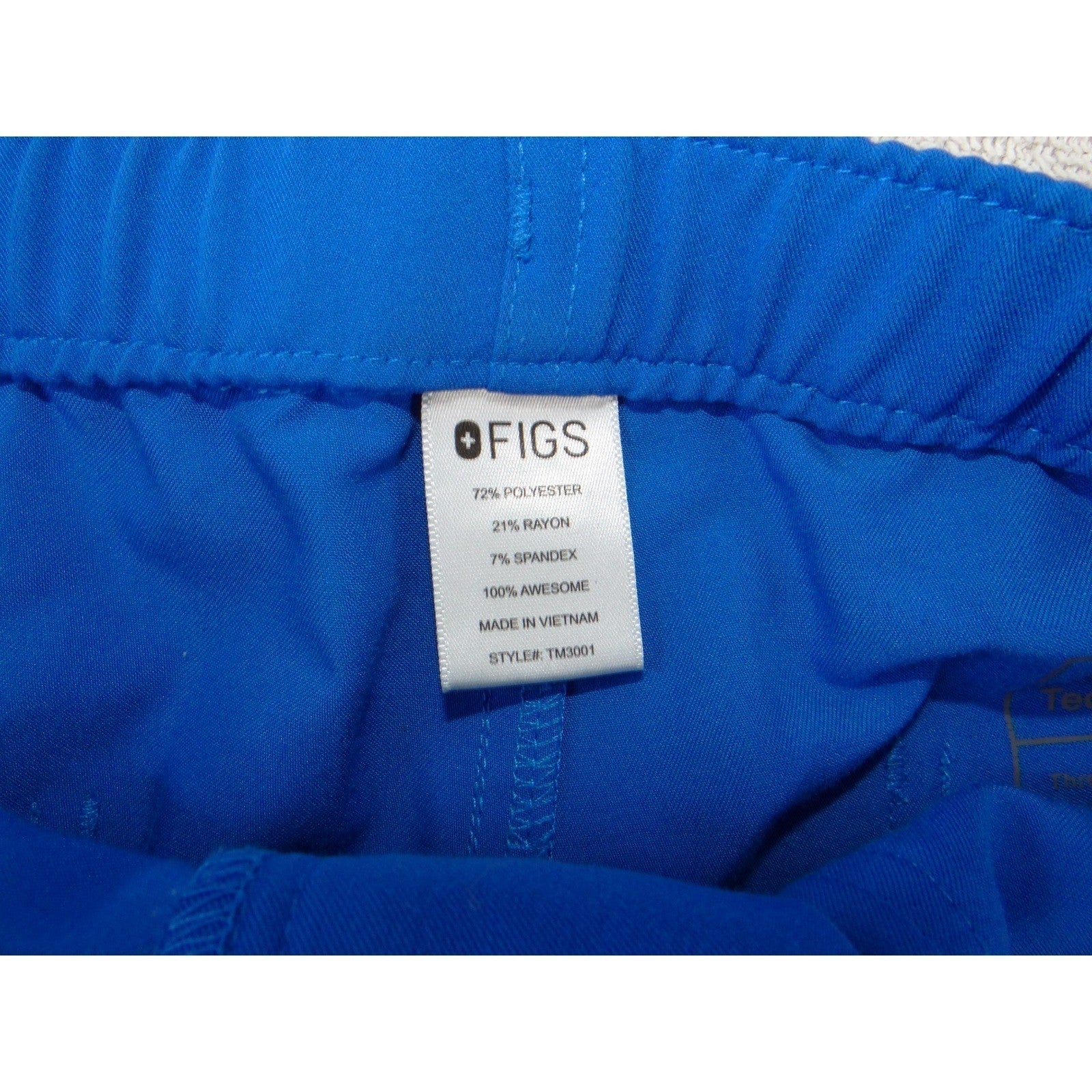 FIGS Technical Collection Royal Blue Scrub Pants Mens Medium TM3001 Drawstring3