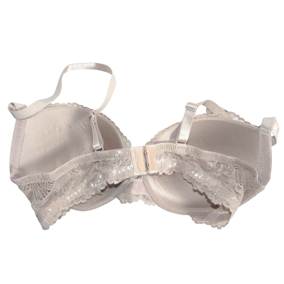 Floral Lace Underwire Bra Beige Taupe Padded Adjustable Straps 36C RN1463422