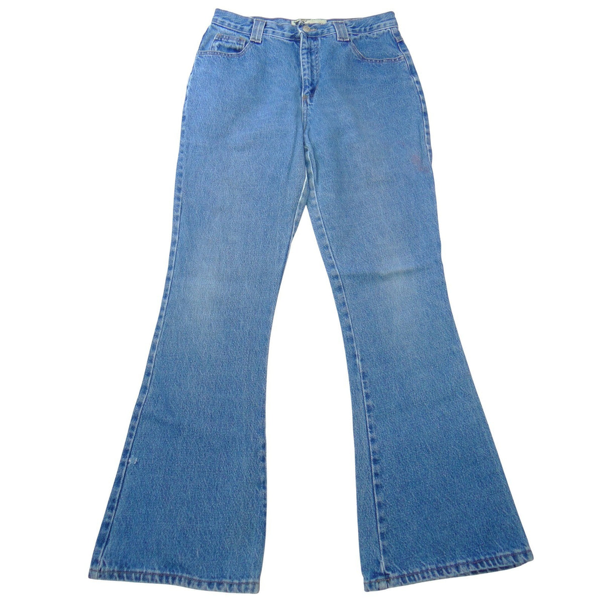 Vintage D'Mode Classix Flare Jeans Blue Dragonfly Pockets 90s Womens Size 130