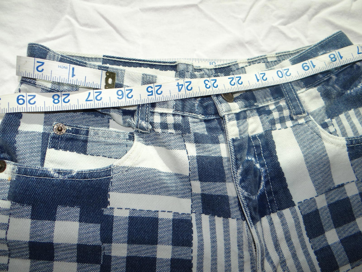 Women's Patchwork Pattern Casual Shorts XXS Size 0-2