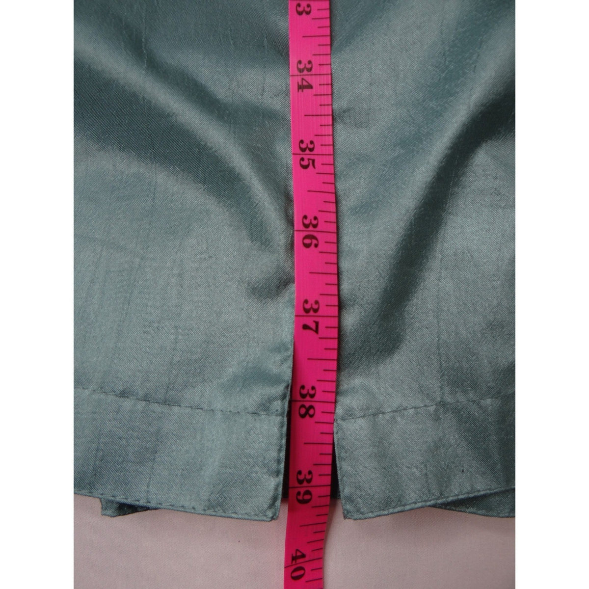 Vintage British Mist Teal Raincoat Women's Size 16 Trench Style Water Resistant14