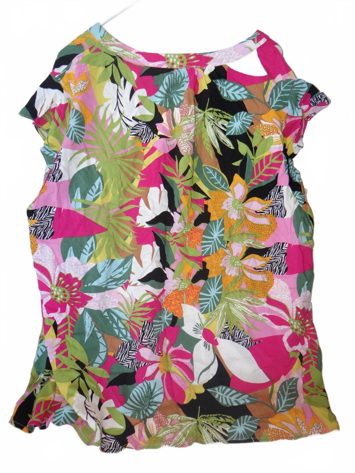 Rachel Roy Women's Plus Size 3X Floral Print Blouse NWOT2